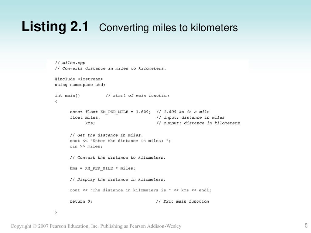 2.1 mile top in km